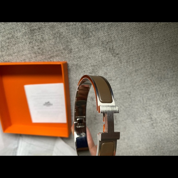 Hermes clic clac HH bracelet etain matte - Picture 8 of 9